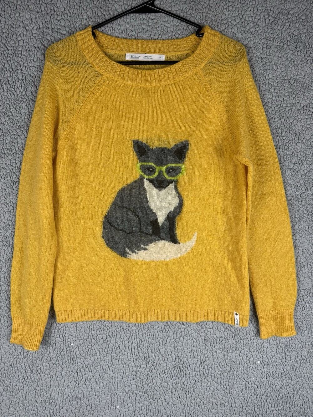 Woolrich womens wool/mohair blend dog graphic sweater size small